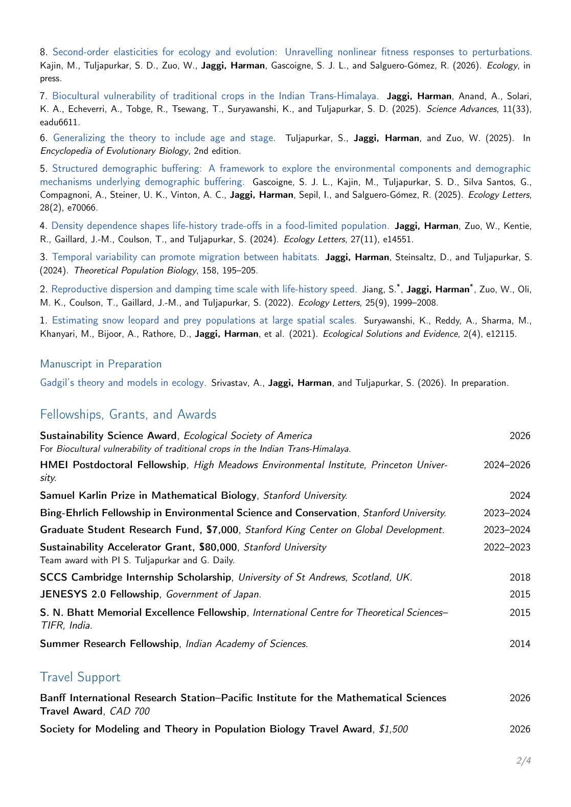 Harman Jaggi CV, page 2 of 4